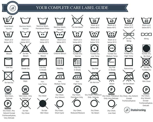 THE ULTIMATE CHEAT SHEET: CLOTHING CARE LABEL SYMBOLS EXPLAINED